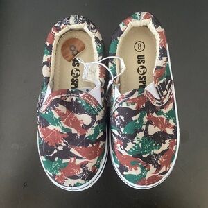 Boy Army Fatigue Van Style Shoes